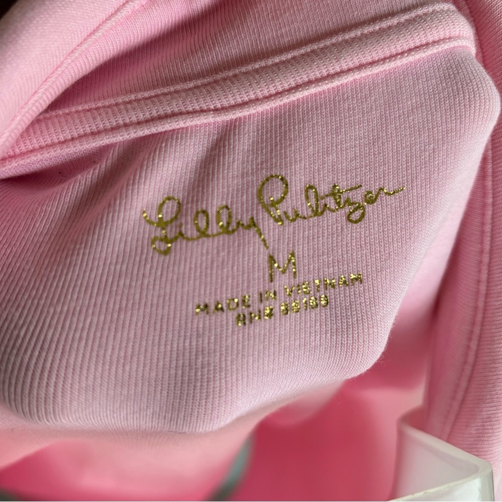 Lilly Pulitzer Reema Sleeveless Top Peony Pink Golf Athletic Polo size M - Picture 7 of 12